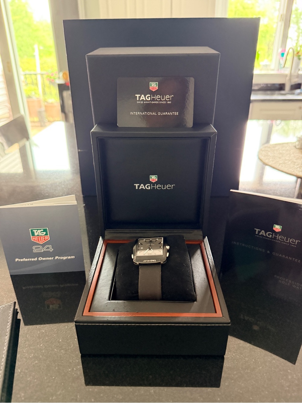 TAG Heuer Black and Silver Square Dial Men’s Watch